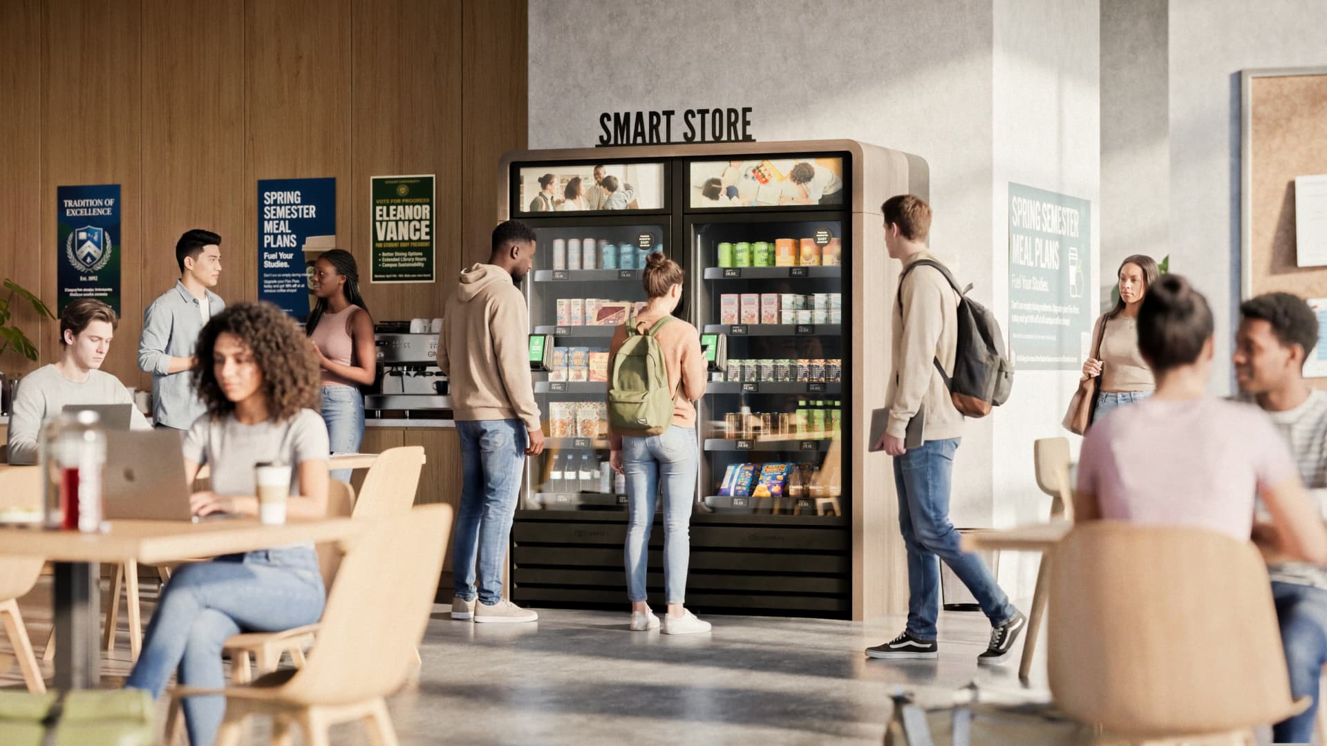 Top Dawg smart vending machine in a schools & campuses setting