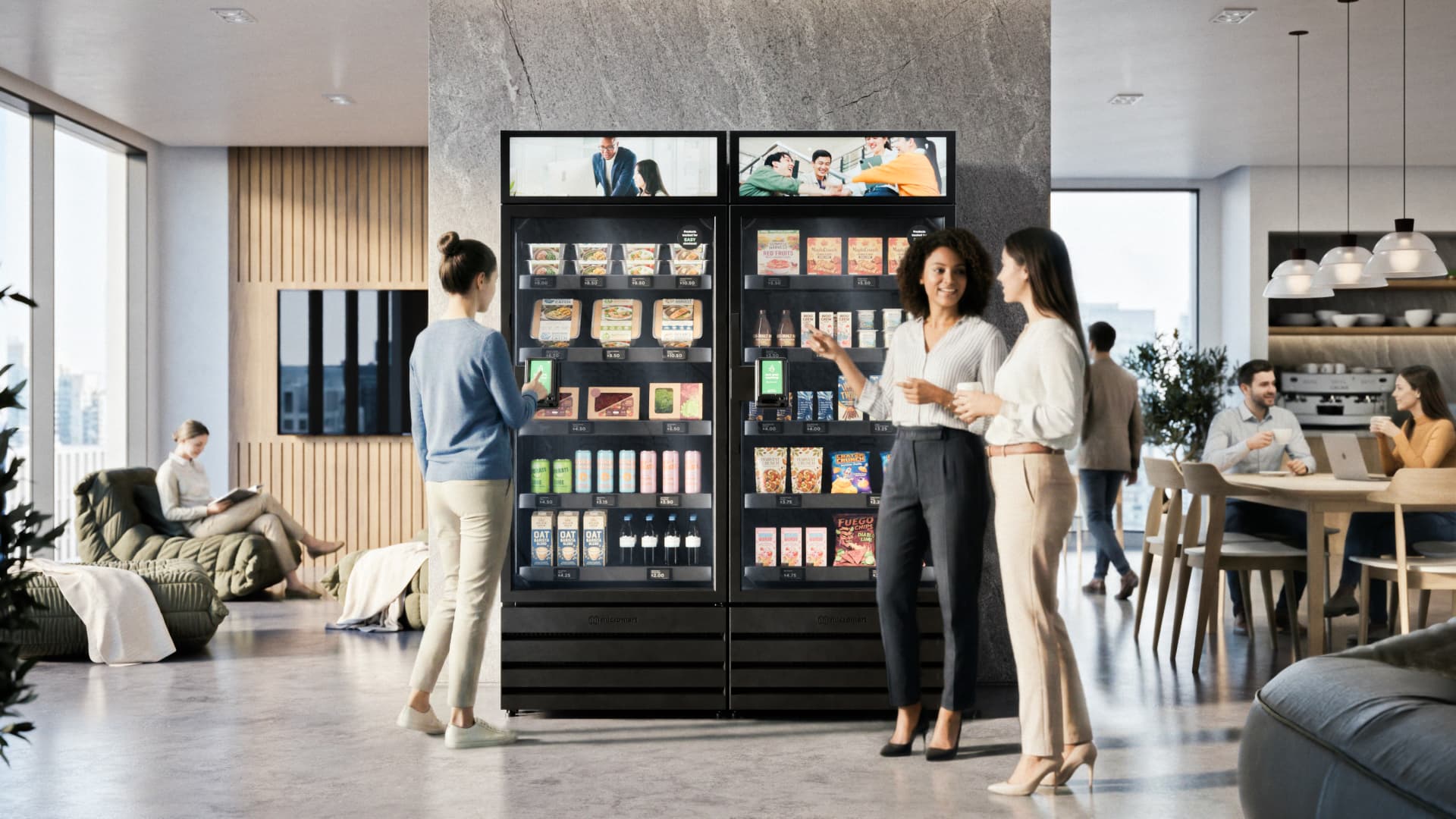 Top Dawg smart vending machine in a offices setting